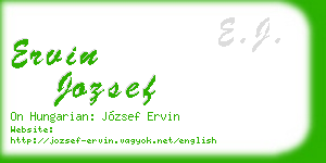 ervin jozsef business card